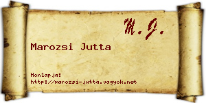 Marozsi Jutta névjegykártya